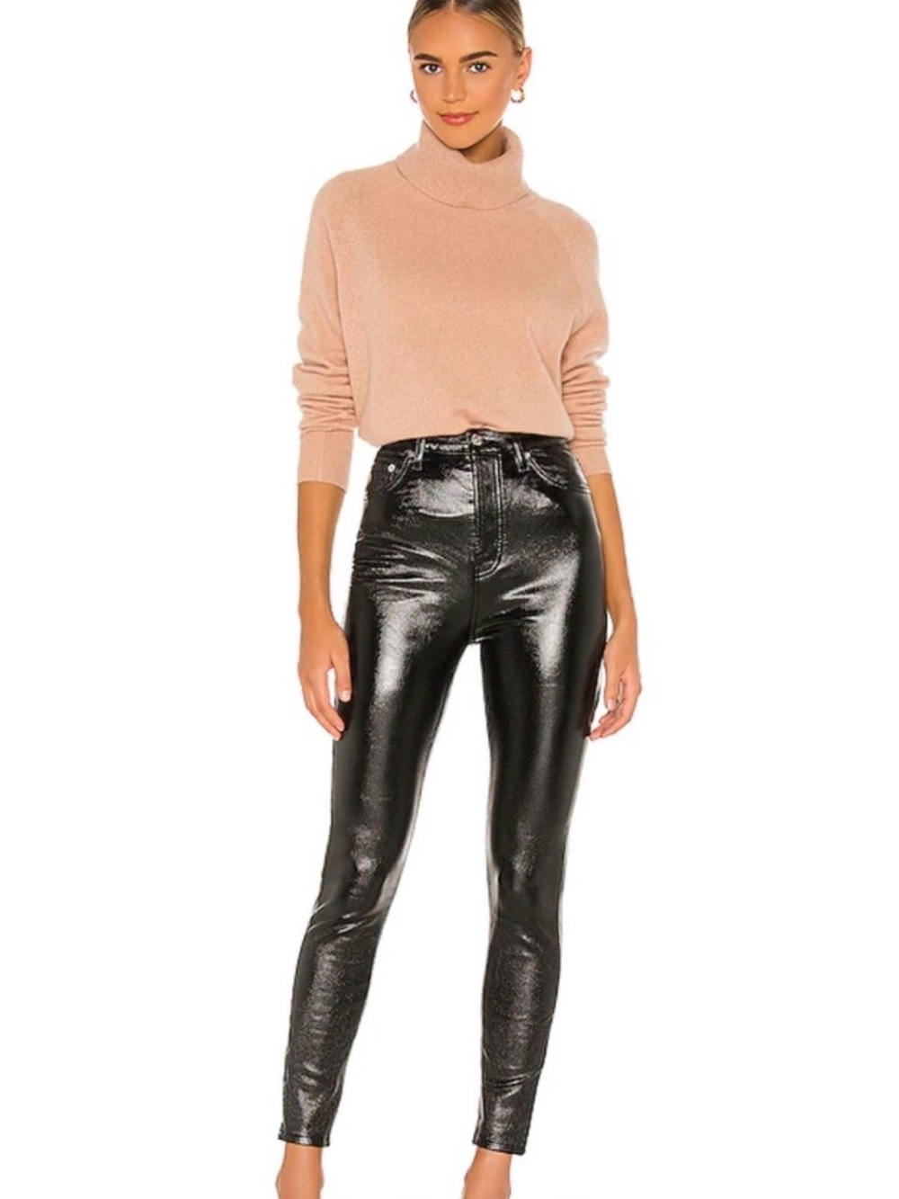 We The Free Jeans Free People Phoenix Coated Skinny Jean In Liquid 27